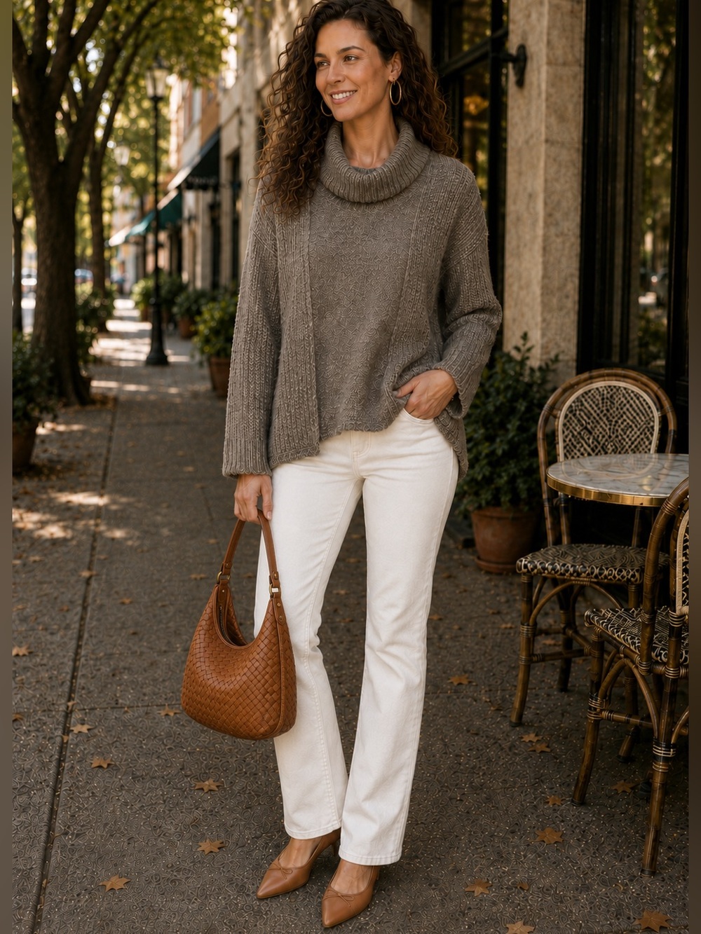 Free People Gray Cowl Neck Oversized Wool Sweater Size S